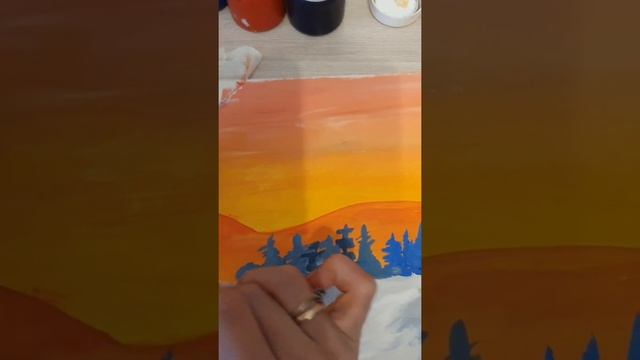 Создаем зимний пейзаж смотреть онлайн