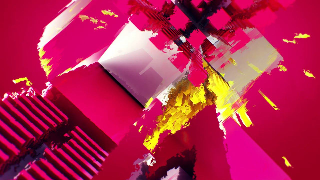 Анимированный абстрактный геометрический светлый красный фон: Кубы