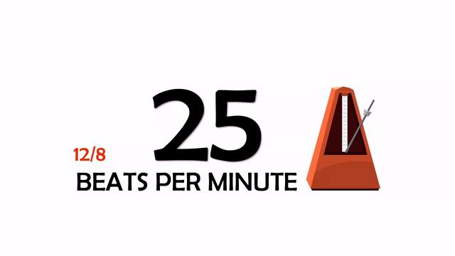 25 BPM 12/8 Metronome