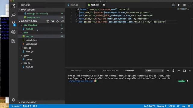 ep003.01 - CSV Encoding in Go - part 1 смотреть онлайн
