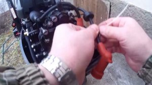 Установка тахометра со счетчиком моточасов на лодочный мотор.