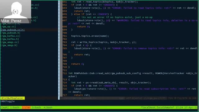 Ceph Code Walkthrough: RGW Bucket Notifications with AMQA/Kafka смотреть онлайн