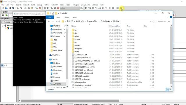 Tetris Game in C++ | CodeBlocks Project смотреть онлайн
