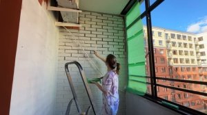 Делаем ремонт на балконе. Красим стены. Ожидание и реальность ?