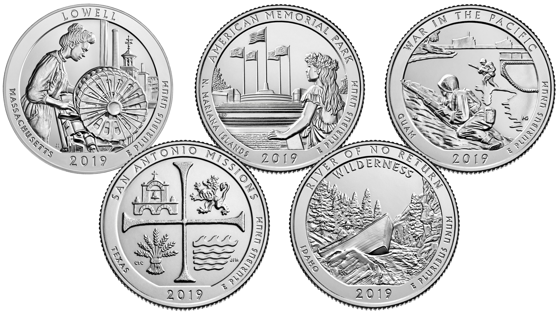 Монеты 25 центов из серии Прекрасная Америка выпуска 2019 года. смотреть онлайн