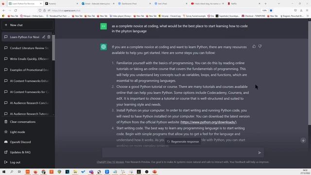 ChatGPT is helping me a total novice learn to code in python (Day1) смотреть онлайн