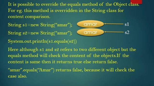 Equals Method of Object Class in JAVA смотреть онлайн