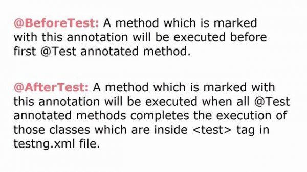 TestNG Annotations - TestNG Tutorial