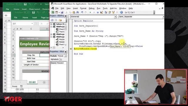 Excel VBA to Separate Worksheets to Files 2/3 - Excel VBA for Beginners смотреть онлайн