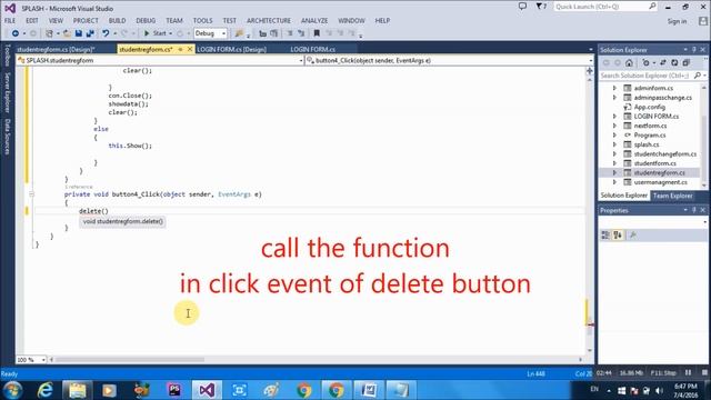 delete record from database c# and SQL смотреть онлайн