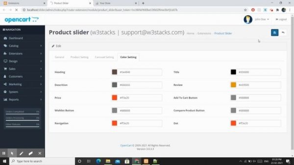Opencart Responsive product slider using owl carousel