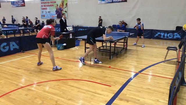 Требин Олиниченко 0:3 первенство России по настольному теннису г. Салават 22.04.2019 смотреть онлайн