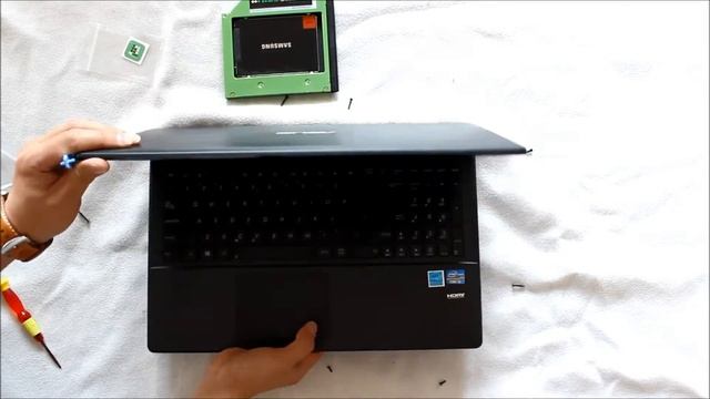 HDD Caddy for Asus F551CA to add a 2nd HDD or SSD. смотреть онлайн