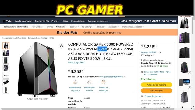 PROMOÇÃO URGENTE PC GAMER 5000 ASUS - RYZEN 5 HD 1TB GTX1650, PC MANCER LOKI, ATHLON 3000G, смотреть онлайн