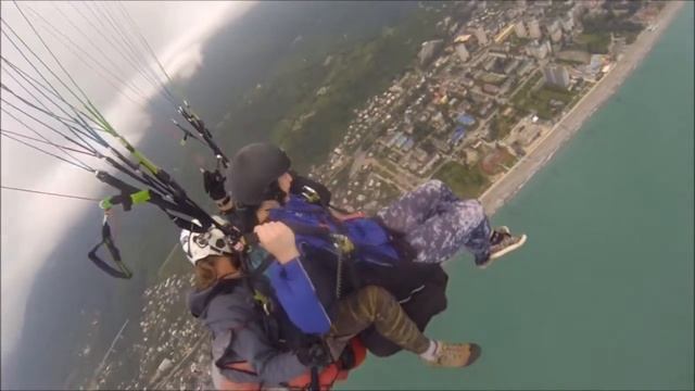 Полёт на параплане. Гагра 2016