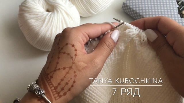 Шапка №7. "С Косами и Аранами". Видео 4 - Ряд 7. Вязание. Мастер Класс. Knit. Cap. смотреть онлайн