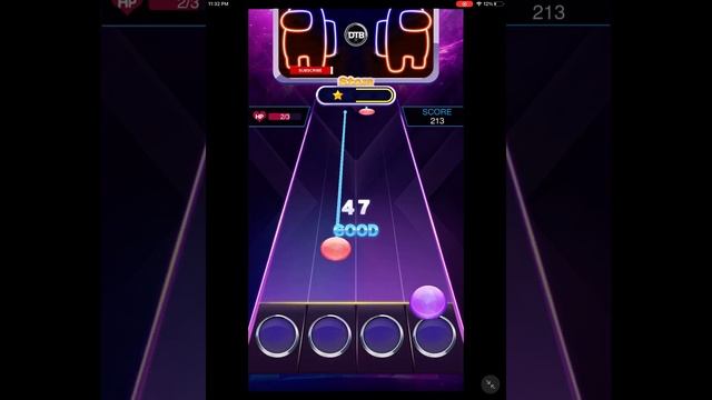 Tap music Playing the among us them song (easy mode) смотреть онлайн