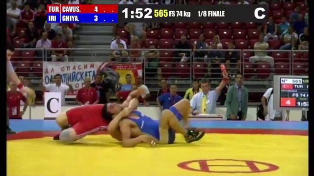 M.Ghiyas (IRI) vs S.Cavusoglu (TUR) 74kg 1/8 Final - 2013 Junior World Championships смотреть онлайн
