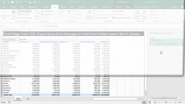 Excel Magic Trick 1335: Power Query We Couldn’t Refresh The Connection Data Source Not Found Error смотреть онлайн