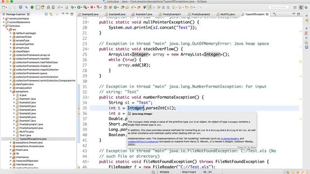 Types Of Exceptions смотреть онлайн