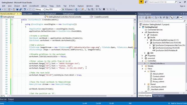 Create Excel file in ASP.NET Core смотреть онлайн