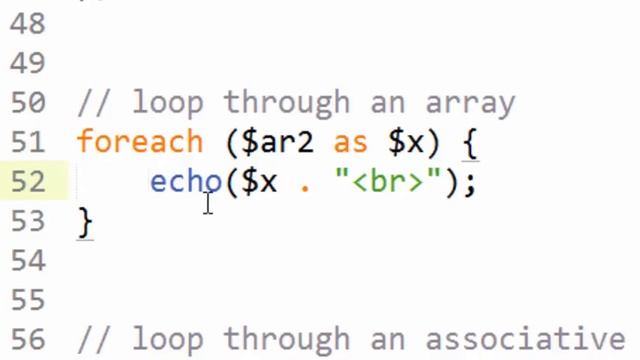 PHP arrays and loops смотреть онлайн