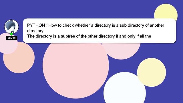 PYTHON : How to check whether a directory is a sub directory of another directory смотреть онлайн