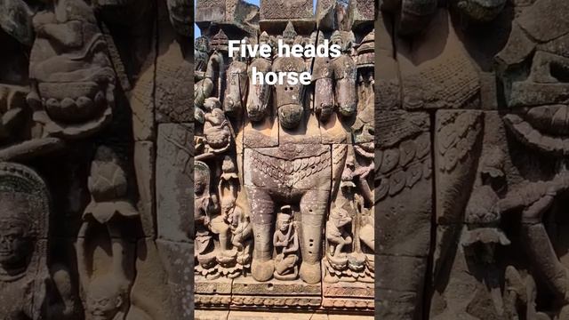 Five Heads Horse. #travel #walkthrough #angkorwat #explore #animal #hindi  #angkorwat #like #gaming