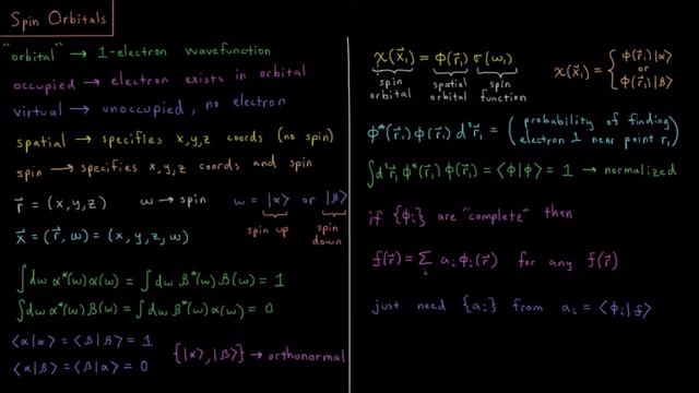Computational Chemistry 4.4 - Spin Orbitals смотреть онлайн