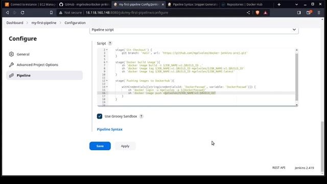 How To Create CICD Pipeline Using Github, Jenkins, and Docker смотреть онлайн