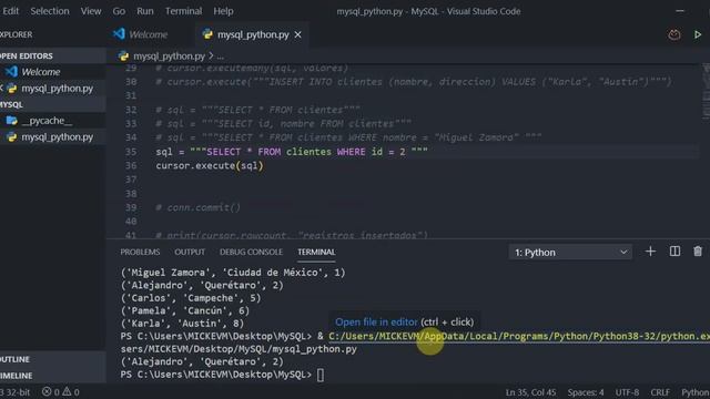 MySQL con Python - V6 - Cómo filtrar Búsquedas en MySQL смотреть онлайн