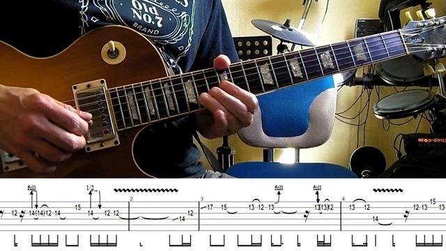 Guns N' Roses - Knockin' On Heaven's Door 1st guitar solo lesson (with tabs and backing tracks) смотреть онлайн