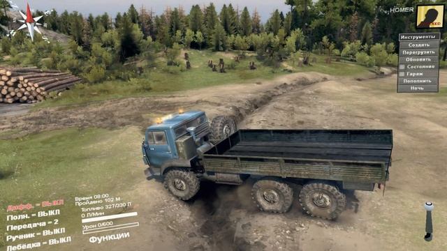 SpinTires 2017 УРАЛ -- 4322 смотреть онлайн