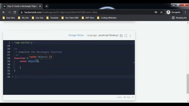 JS 12 - Create Rectangle object (Hackerrank Javascript) | Hindi | Best on YT | Code in Description смотреть онлайн