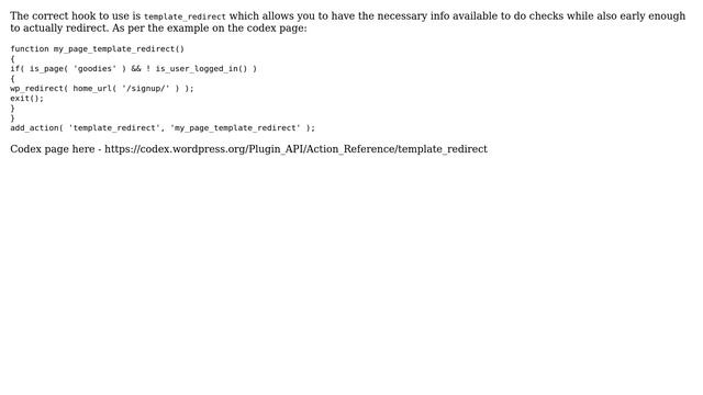 Wordpress: How do I make my plugin load before the headers are output so I can redirect wordpress? смотреть онлайн