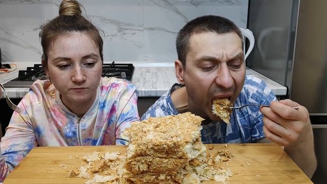 МУКБАНГ РУБЛЕННЫЙ ТОРТ | MUKBANG CHOPPED CAKE #мукбанг #mukbang смотреть онлайн