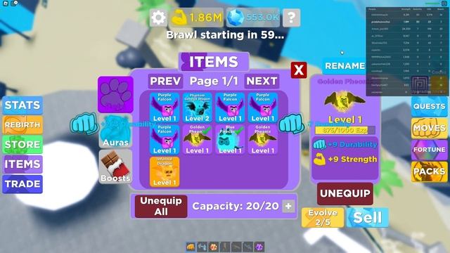 КАК ЗАБАГАТЬ ПЕТА В Muscle Legends? В ROBLOX смотреть онлайн