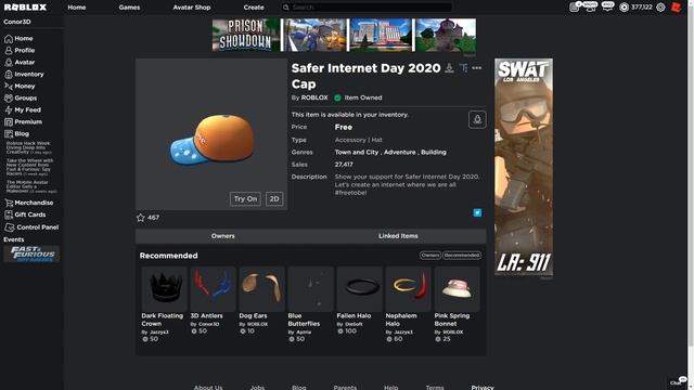 [FREE ITEM] How to get the SAFER INTERNET DAY 2020 CAP | Roblox смотреть онлайн