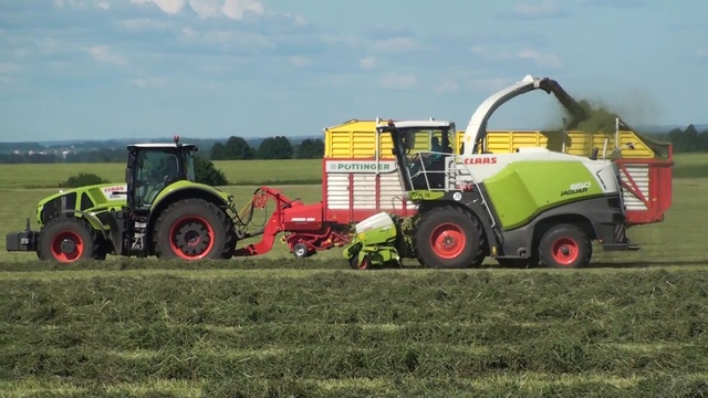 Заготовка сенажа с новым CLAAS JAGUAR 850 и CLAAS AXION 930 JUMBO 8010⁄