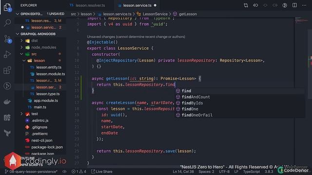 13. getLesson GraphQL Query with MangoDB смотреть онлайн