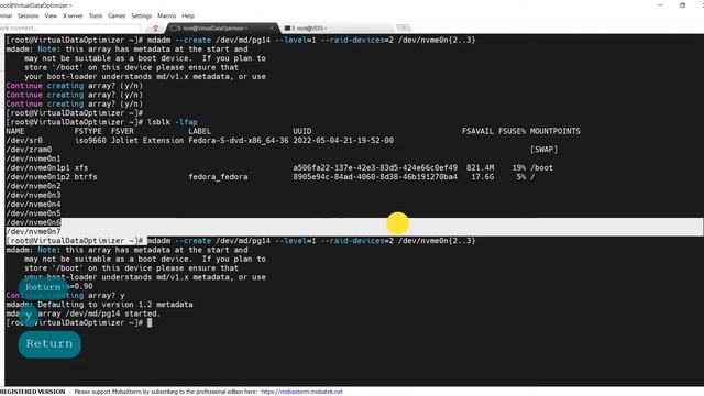 Настройка массива RAID 1 в Fedora Linux 36 смотреть онлайн