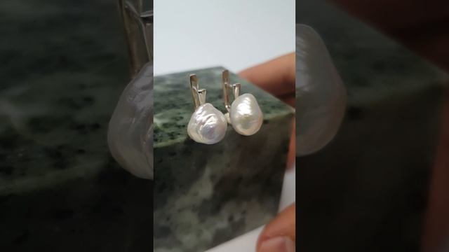Серьги жемчуг барочный натуральный № 37 #жемчуг смотреть онлайн