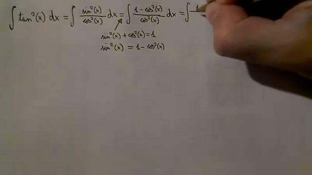 Integral of tan^2(x) (trigonometric identity) смотреть онлайн