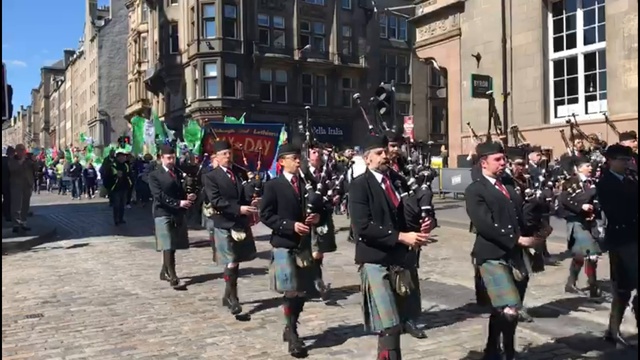 Эдинбург, Шотландия, празднование 1 мая, 2017. Шотландская волынка.