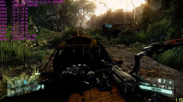 Crysis 3 Тестови участък, CPU limit, 1280x720, medium смотреть онлайн