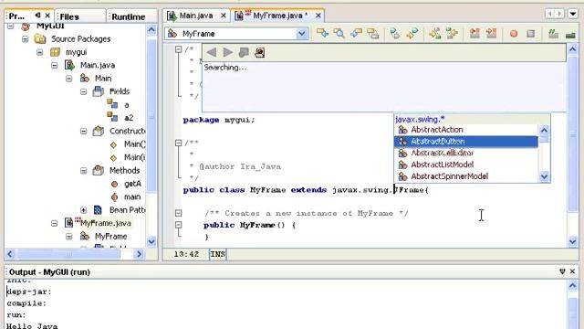 Работаем с GUI. Работа с JFrame. Урок 131 смотреть онлайн