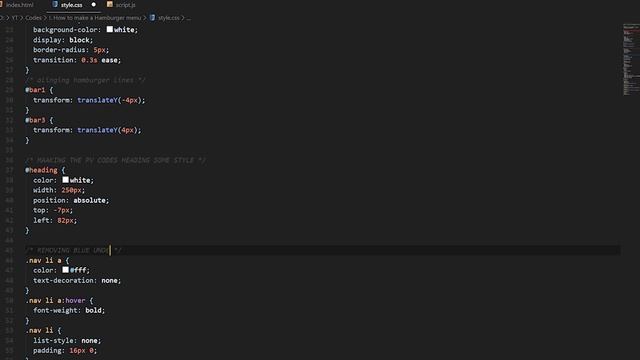 How To Make Hamburger Menu Using HTML, CSS | PV CODES смотреть онлайн