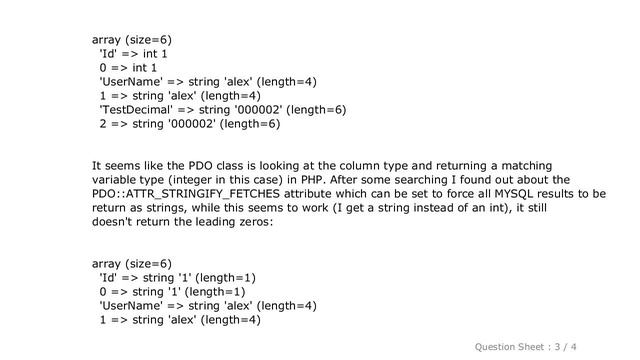 MySQL : PHP MySQL PDO: how to preserve leading zeros of zerofill int columns смотреть онлайн