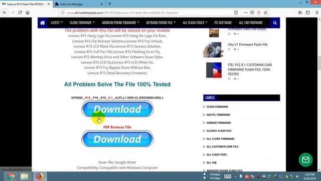 Lenovo R15 Flash File MT6580 8.1 FRP Hang Logo & Dead Recovery Firmware смотреть онлайн