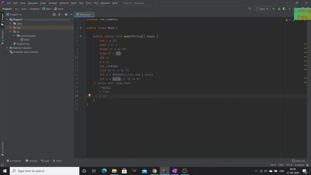 2 java keywords+data types+type casting смотреть онлайн